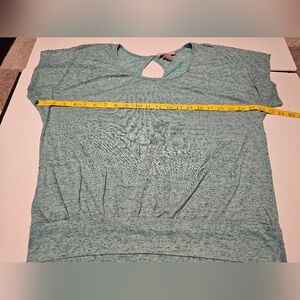 Women's Teal Top And Lepard Print Tops